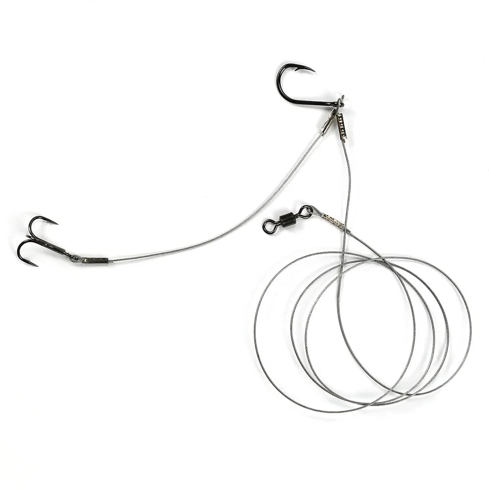 Set de 3 hameçons carbone pour poisson-chat - Hameçons ancres triple haute résistance pêche carnassier