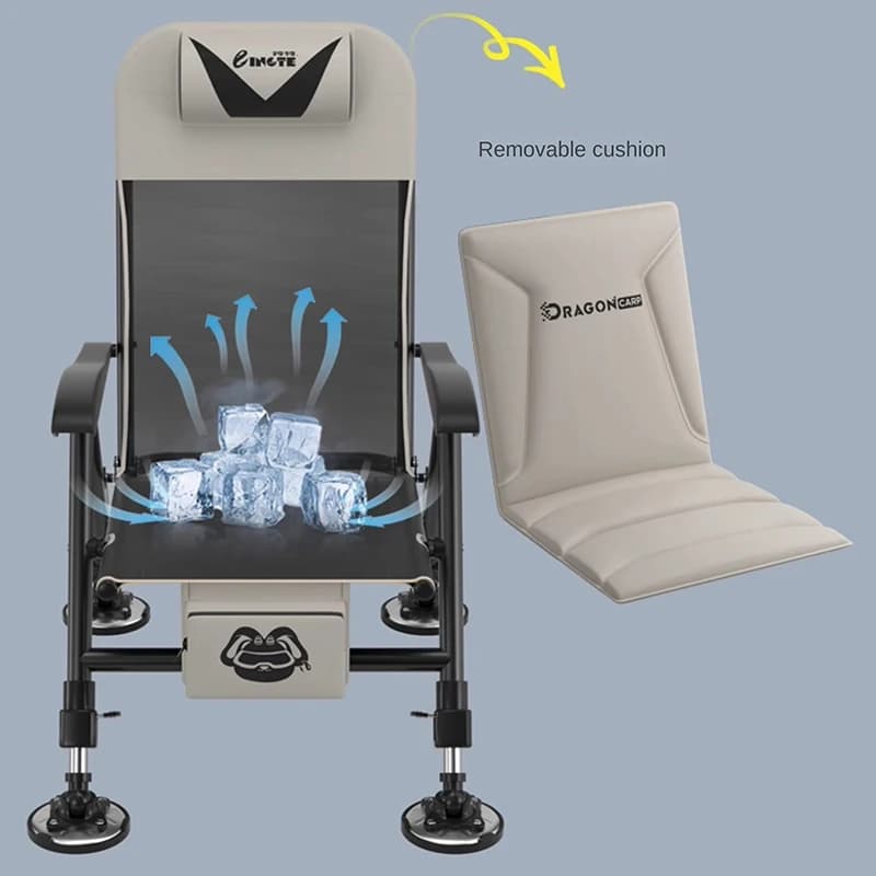 Nouvelle chaise pêche convertible assise/allongée - Set complet pliant multifonction pour pêche sauvage