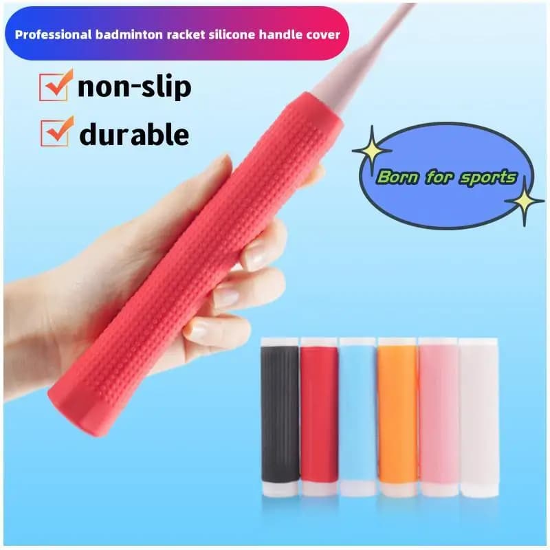Manchon silicone professionnel anti-dérapant pour manches de raquettes de badminton et cannes à pêche
