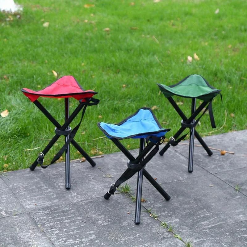 Tabouret trépied pliant compact 3 pieds pour pêche, camping et activités outdoor léger