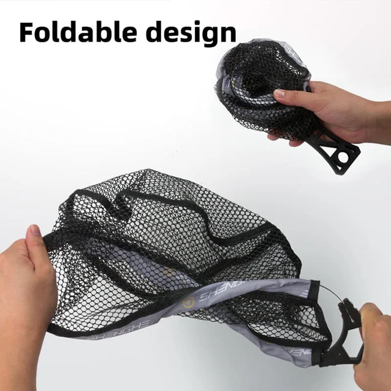 Épuisette pliable pêche à la mouche compacte - Filet de réception pliant pour truites en rivière
