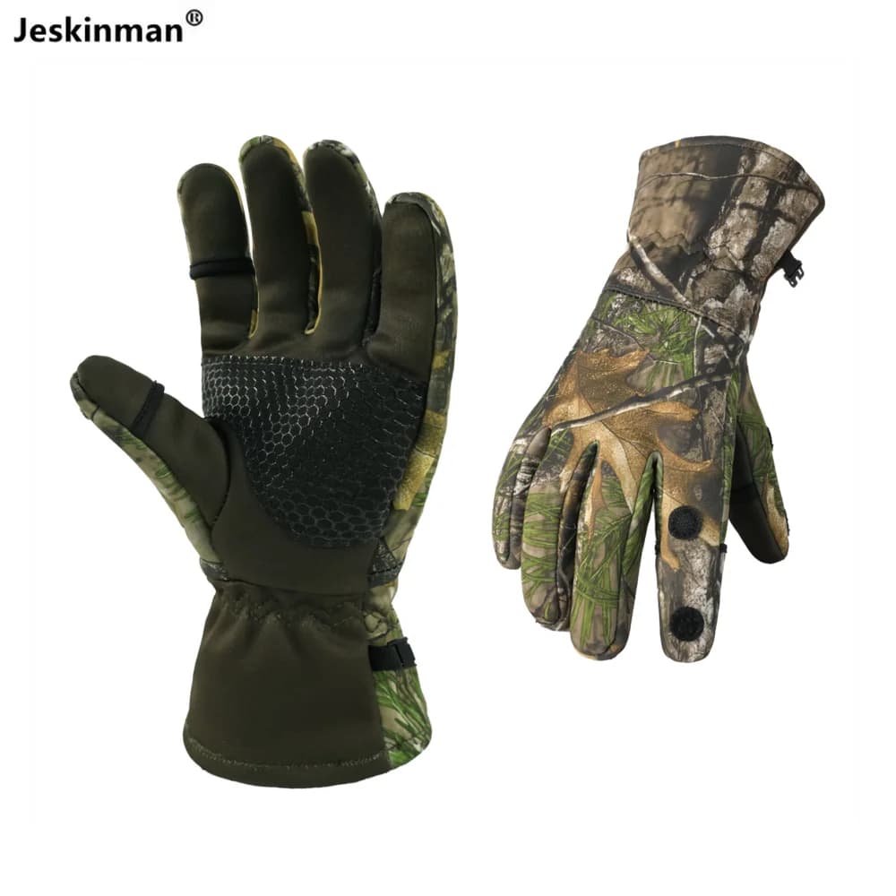 Gants de chasse camouflage thermiques imperméables - Confort hivernal pour pêche et randonnée