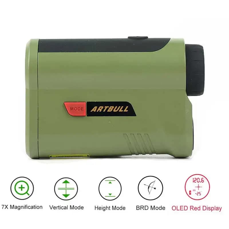 Télémètre laser chasse 2000 yards OLED rouge - Amplification 7x pour pêche et outdoor