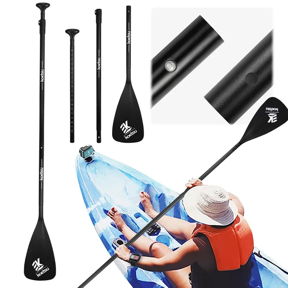 Pagaie SUP 3 pièces réglable en longueur aluminium pour paddle board kayak et canoë gonflable