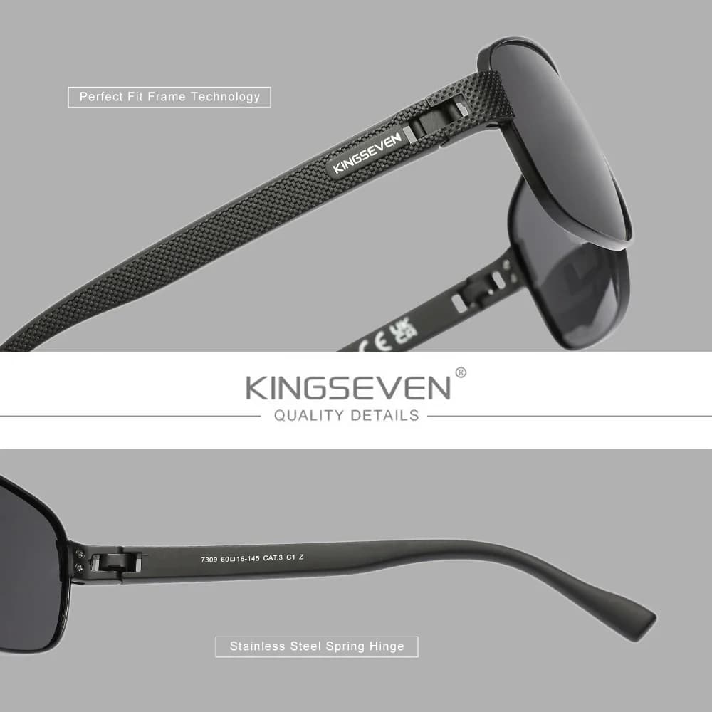 Lunettes de pêche polarisées KINGSEVEN vintage - Style rétro pour pêcheurs élégants
