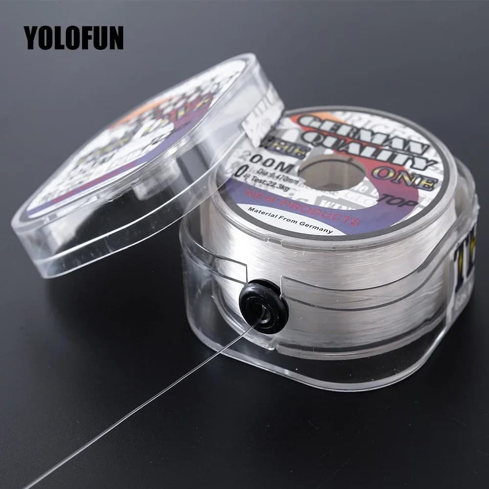 Ligne de pêche fluorocarbone 200m blanc marron pour carpe - Haute résistance à l'abrasion et coulante