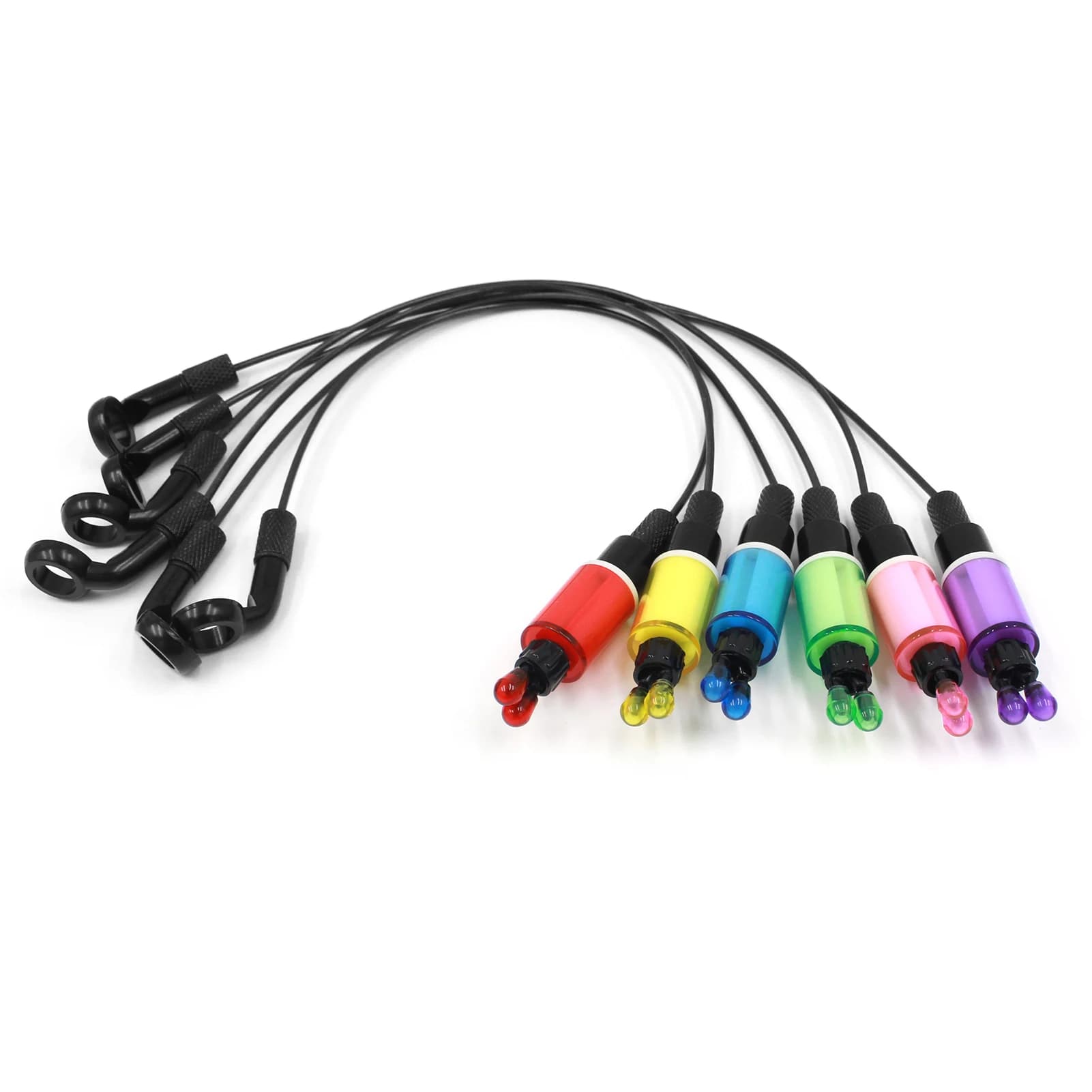 Bite Alarms Carp Fishing Hangers Bobbins Swingers Indicators avec Chaîne Acier 4 Couleurs pour Pêche à la Carpe