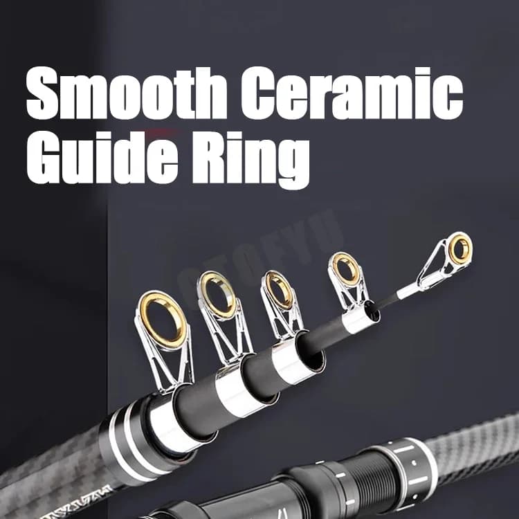 Canne pêche télescopique carbone 2.4 à 4.5m GTOFYU pour surf casting, puissance 30lb+, pêche plage et rivière
