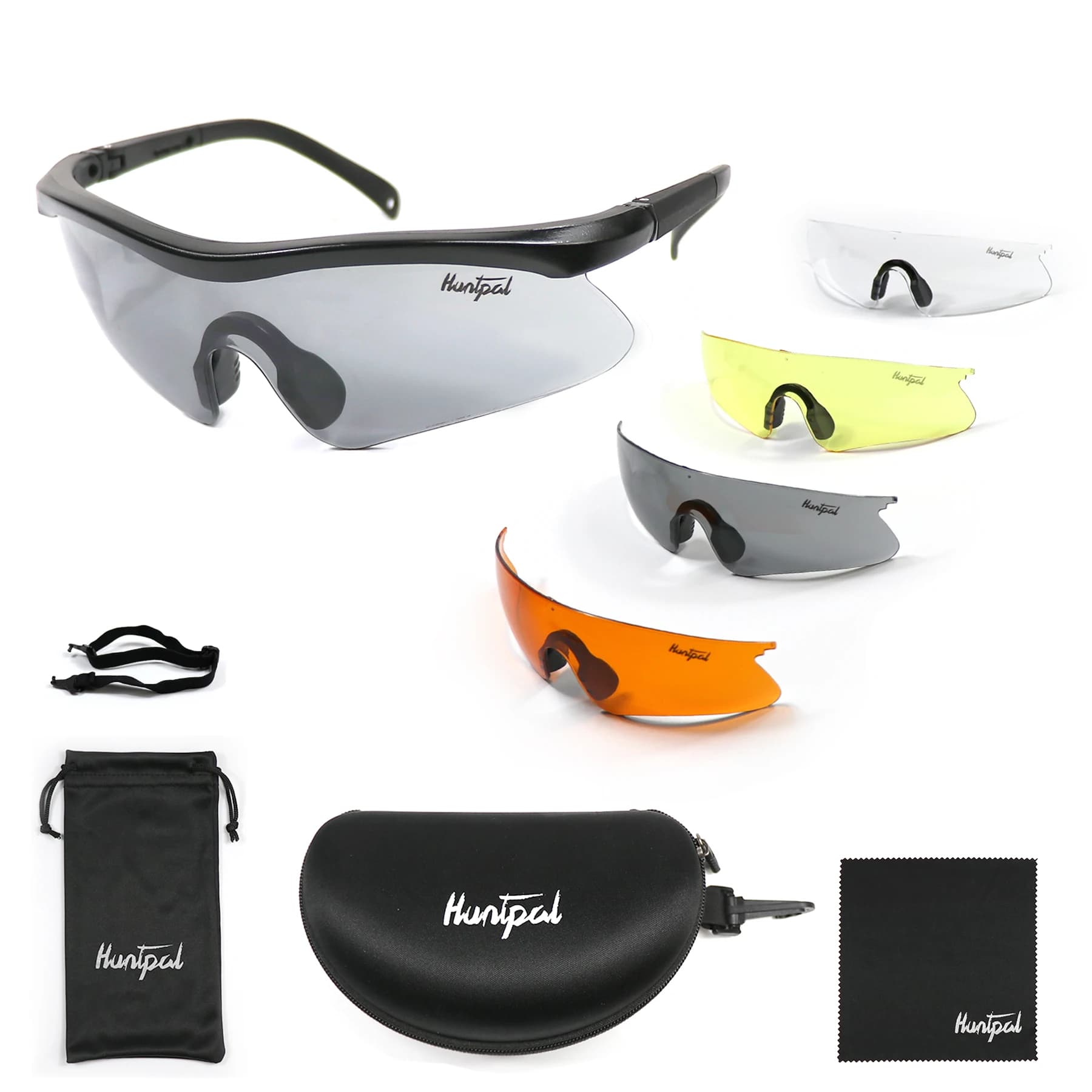 Kit lunettes airsoft 4 verres interchangeables pour paintball chasse pêche - protection complète