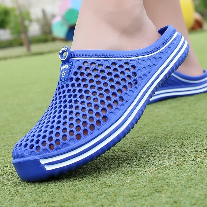 Sandales piscine homme été plage jardin - Chaussures d'eau unisexe confortables douche extérieur