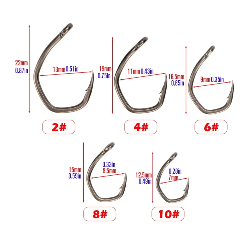 50 hameçons micro-barbelés Hirisi PTFE pour montages fins et pêche discrète des poissons méfiants
