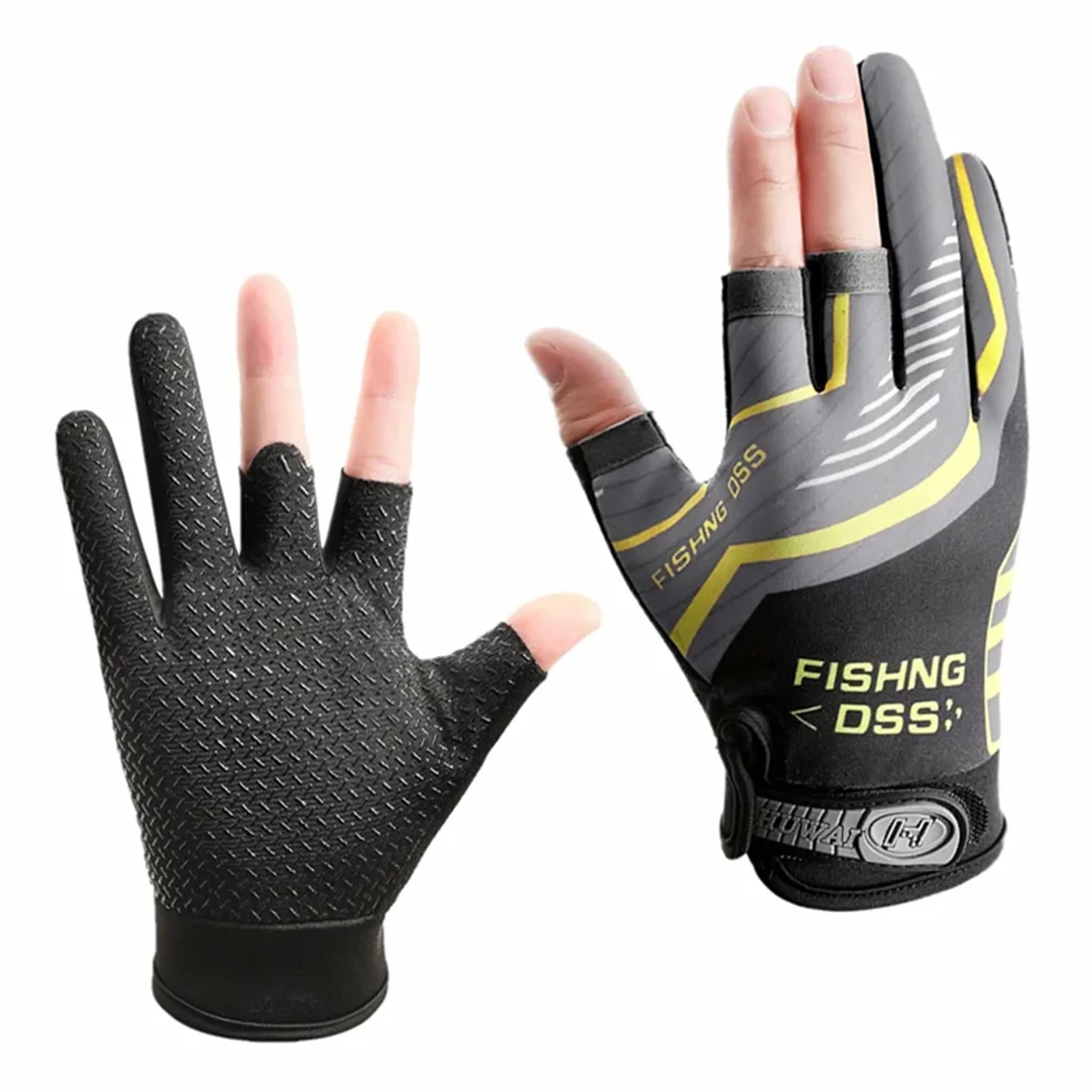 Gants pêche 3 doigts Luya - Protection anti-coupure anti-UV respirants pour équipement pêche sportive