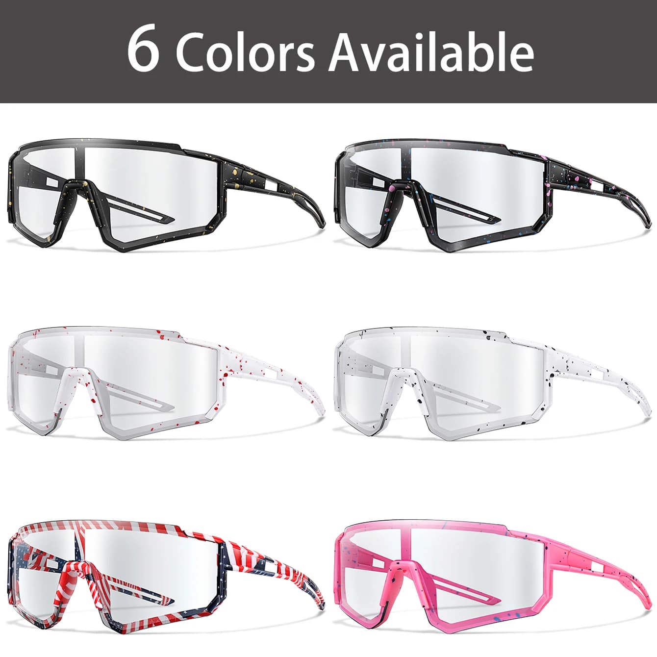 3 paires lunettes photochromiques mode pêche - Classique anti-vent pour sport extérieur baseball pêche