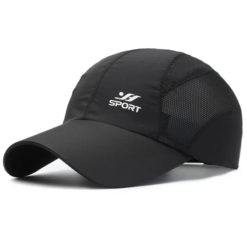 Casquette pêche protection UV séchage rapide - Chapeau strapback respirant randonnée et pêche