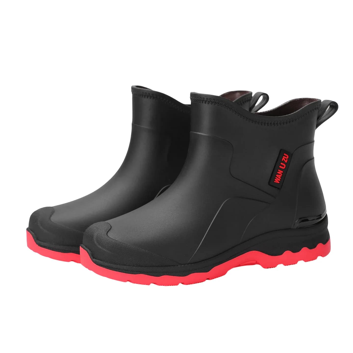 Bottes pluie courtes homme doublure polaire anti-dérapantes pour pêche et récolte fruits de mer