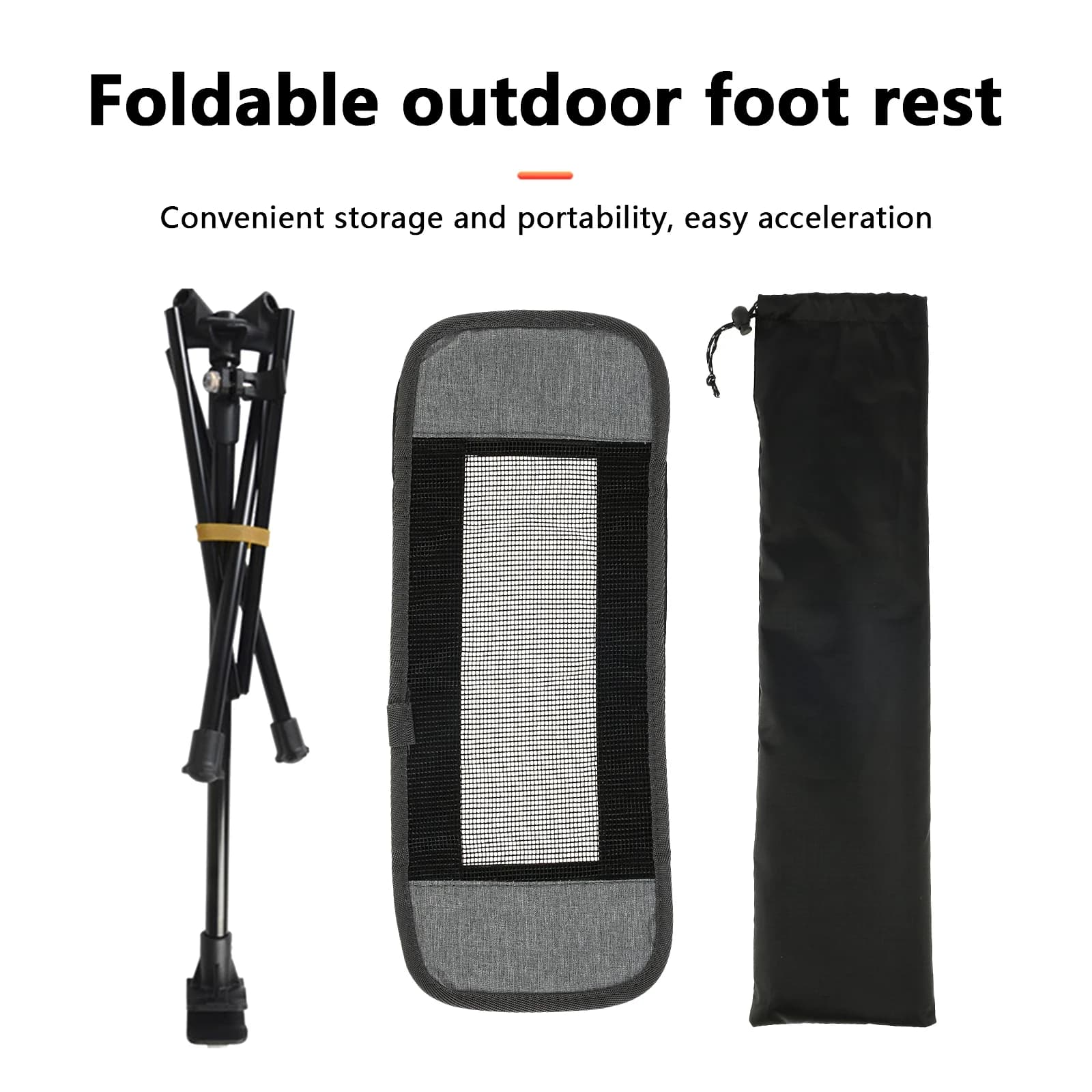 Repose-pieds pliant chaise camping pêche - Accessoire réglable pour siège hamac pêche confortable