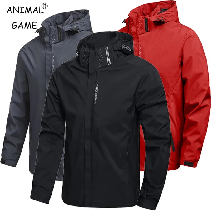 Veste randonnée escalade homme imperméable légère - Coupe-vent streetwear à capuche outdoor waterproof