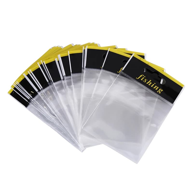 100 sachets plastique transparents petits hameçons pêche - Accessoires stockage boutique pêche France