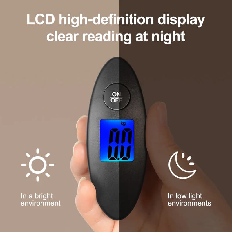 Balance digitale suspendue 40kg/100g LCD - Échelle voyage haute précision pêche avec sangle électronique
