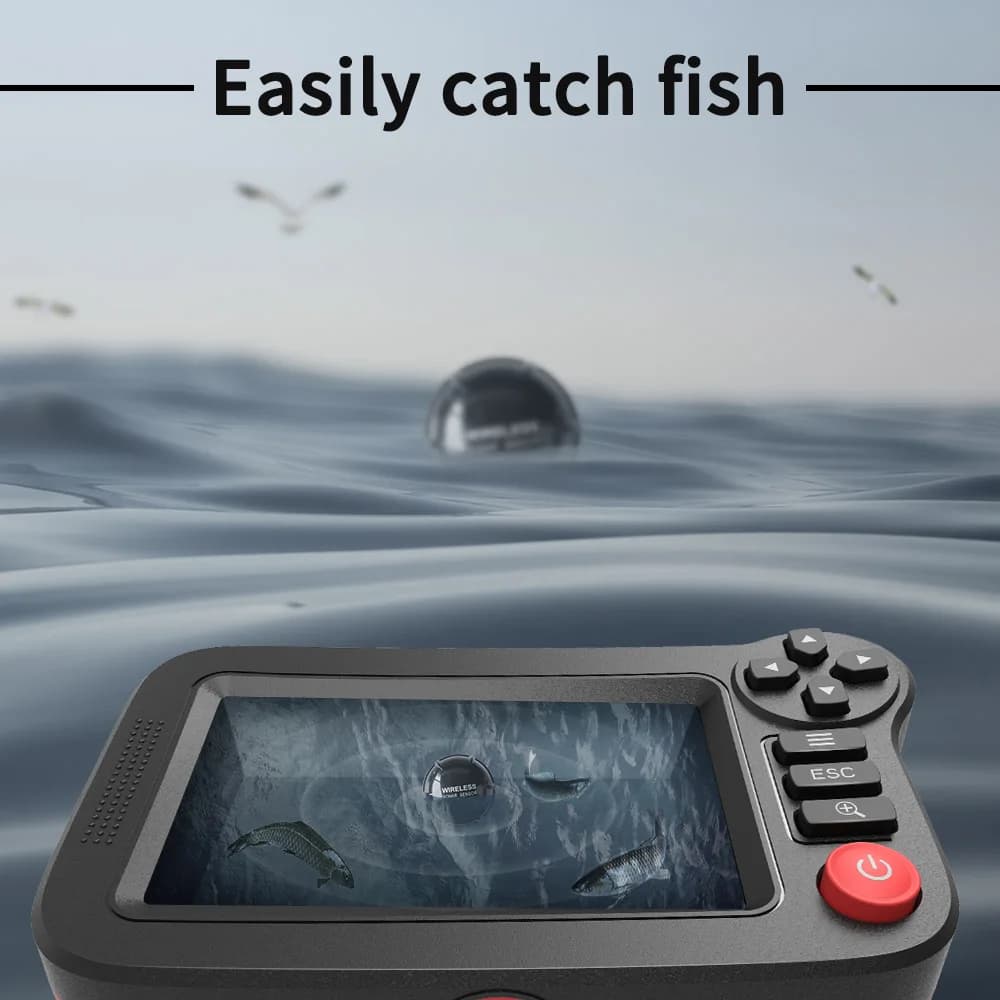 Détecteur poissons intelligent 2024 7" HD - Accessoire pêche mer positionnement précis raft