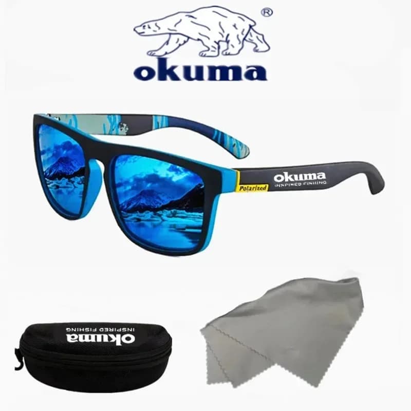Lunettes polarisées Okuma UV400 - Anti-lumière forte et éblouissement - Pêche, vélo, conduite