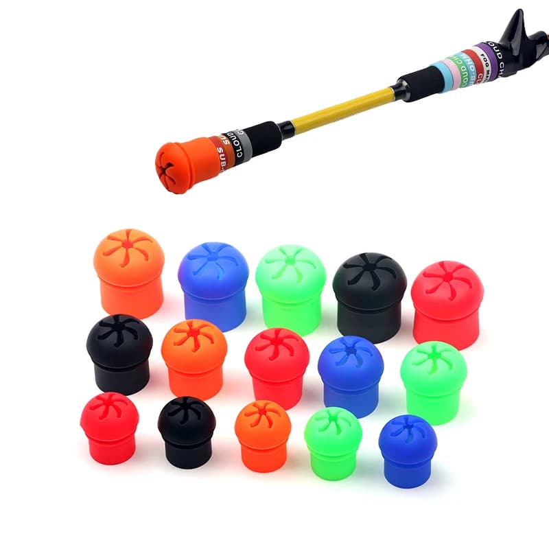 Protège-bouchon en silicone pour canne à pêche - Étui protecteur de manche en gel de silice pour leurres
