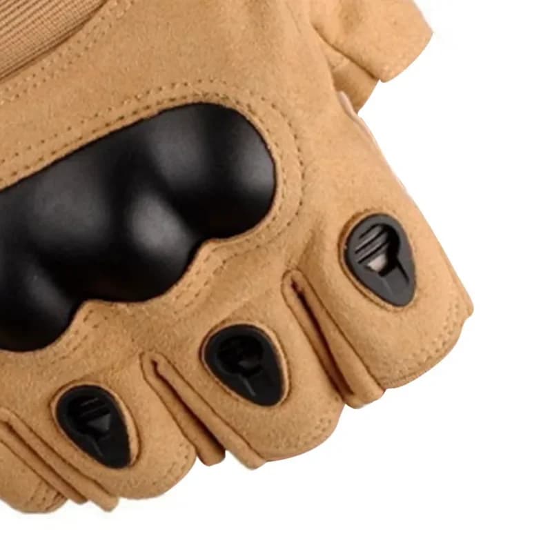 Gants tactiques demi-doigts à jointures renforcées pour pêche, chasse et sports extrêmes résistants
