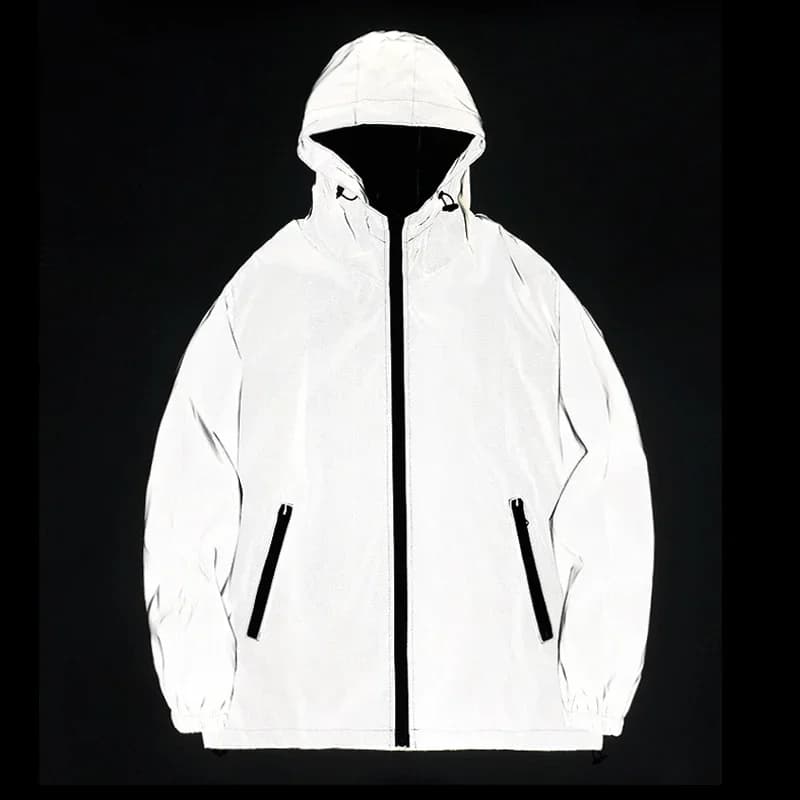 Veste réfléchissante pour couple sécurité nocturne pêche polyester tendance avec effet lumineux