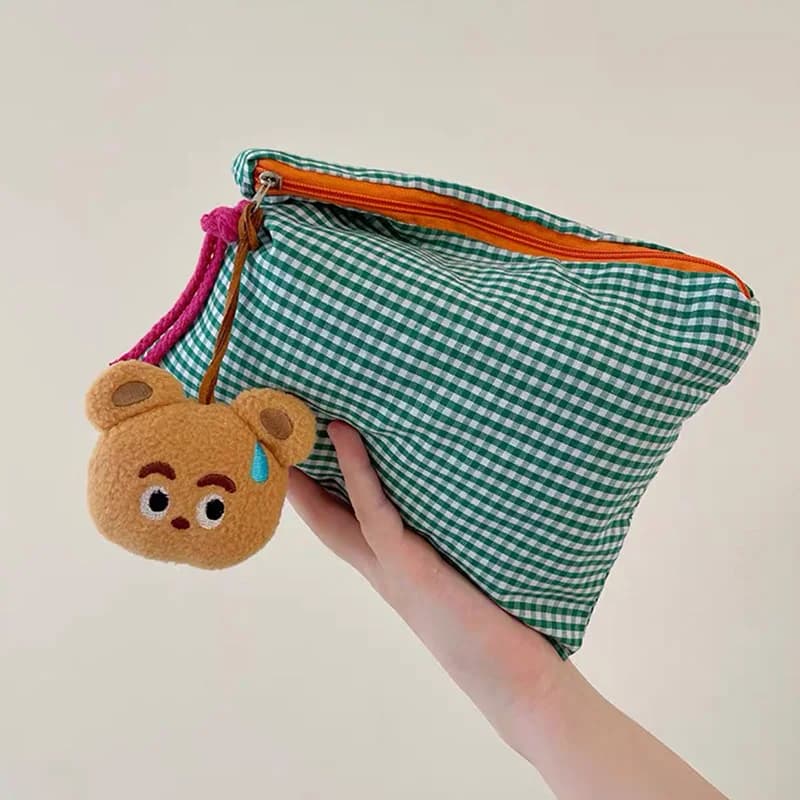 Trousses maquillage femme grande capacité voyage pêche cosmétiques nécessaire zippée coton