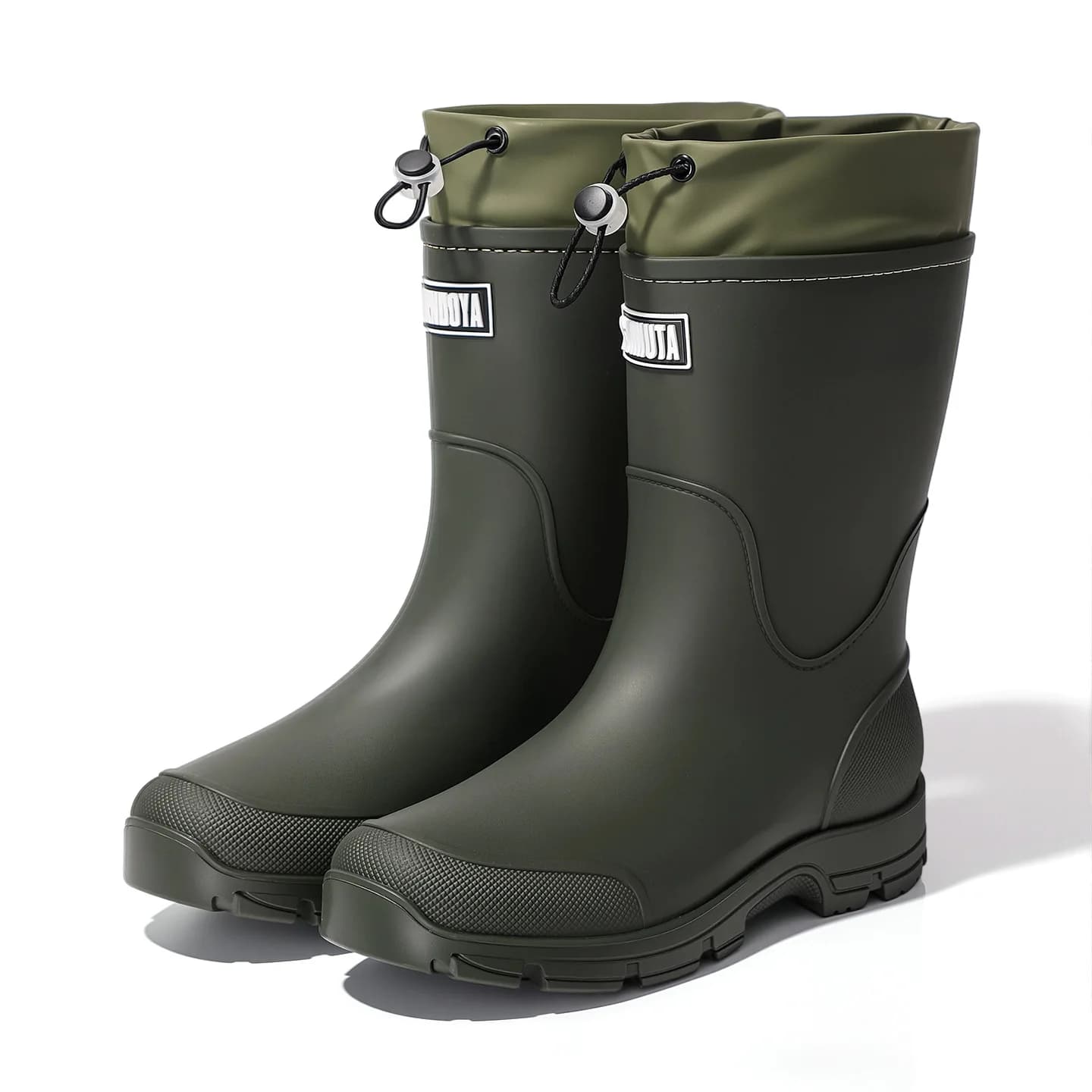 Bottes de pluie mi-mollet PVC unisexe antidérapantes résistantes pêche lavage auto