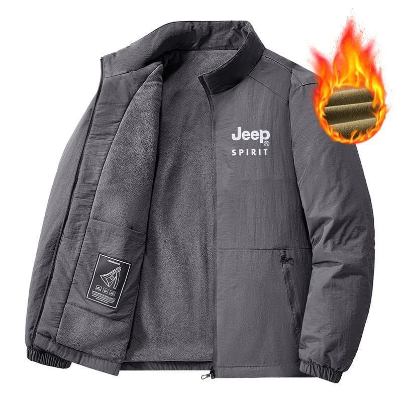 Veste Jeep Spirit homme printemps automne - Veste col montant casual chaude - Veste coupe-vent couleur unie