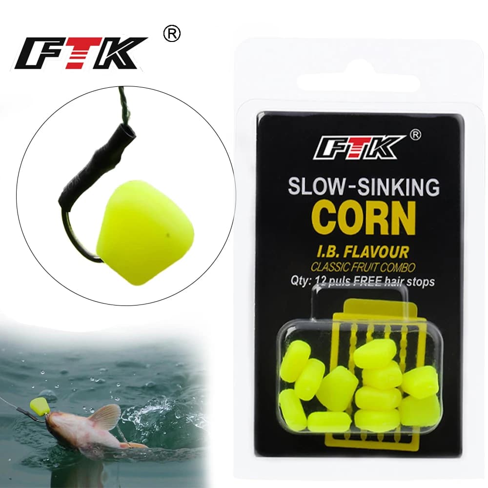 FTK 1Card Boilies Pop Corn appât flottant pour pêche à la carpe - leurre imitation maïs deux styles