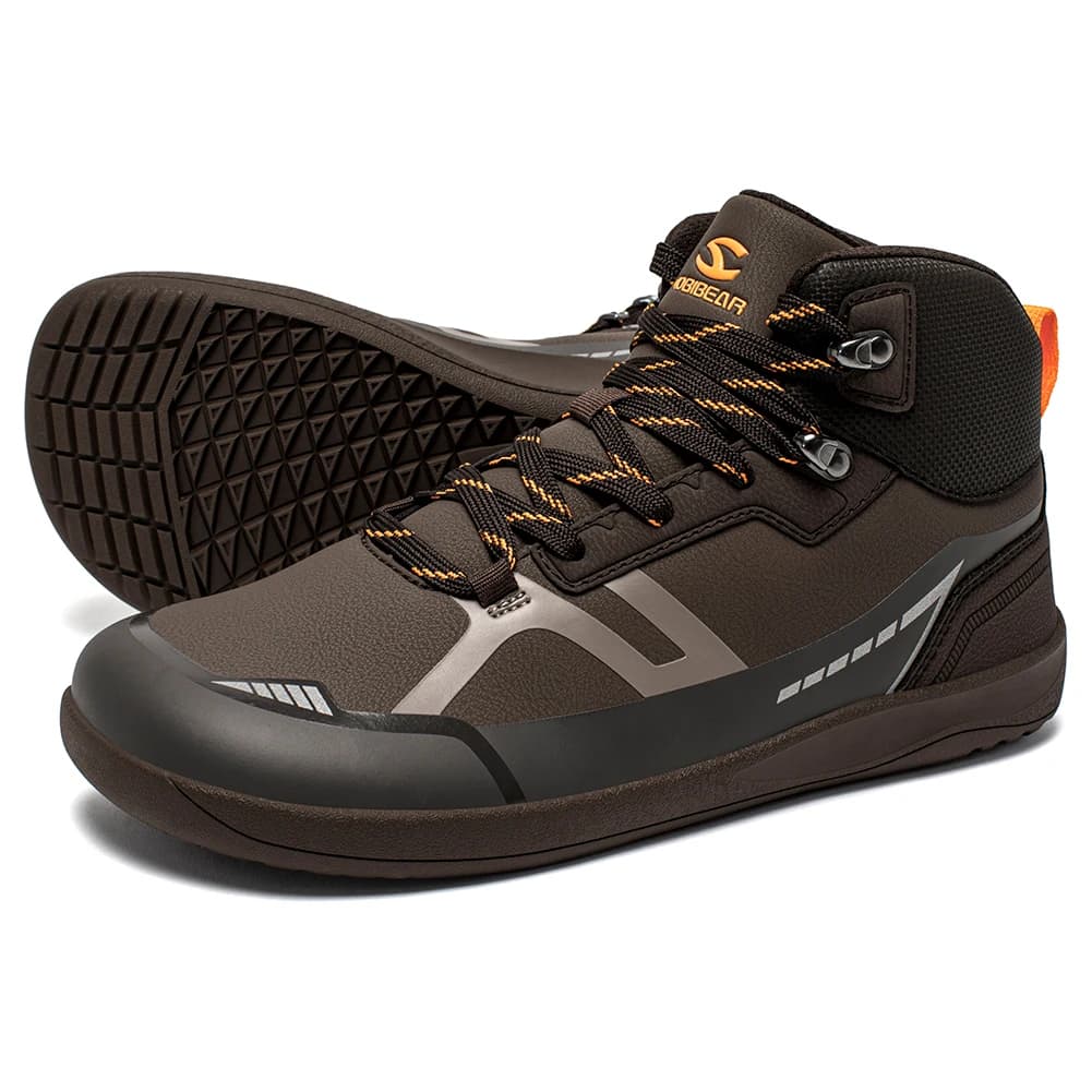 Chaussures barefoot unisexe pêche randonnée - Bottes cuir synthétique large orteils antidérapantes