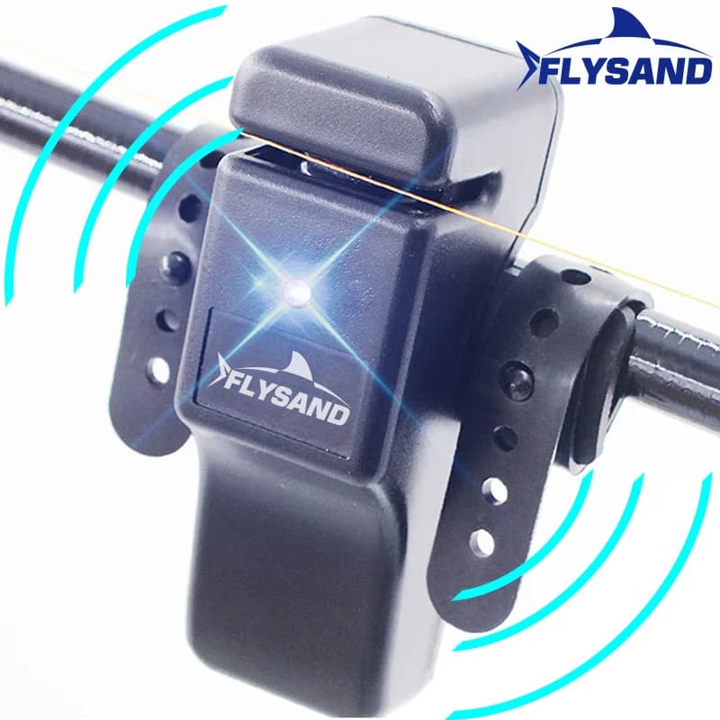 Alarme de touche numérique FLYSAND pour pêche à la carpe - Détecteur électronique LED avec fixation sur canne