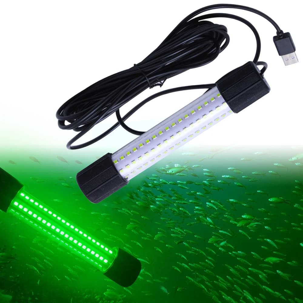 Lampe de pêche LED submersible USB - Éclairage nocturne multicolore haute luminosité - Pêche de nuit