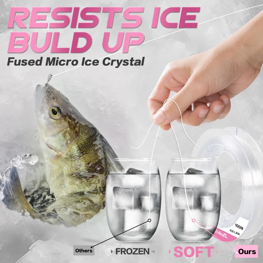 Ligne de Pêche Superline ZUKIBO Fused Micro Ice Crystal, Translucide et Souple, Faible Mémoire, Diamètre 0.05mm à 0.235mm