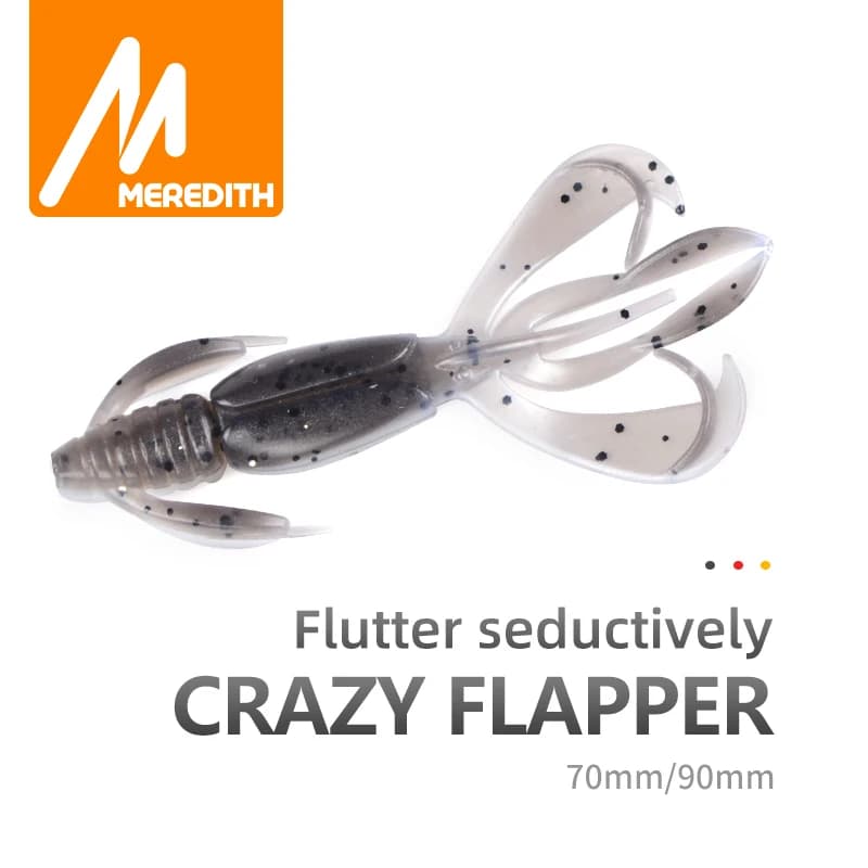 Leurres souples pêche MEREDITH 70mm 90mm - Appâts silicone crevette pour bass carnassiers matériel pêche