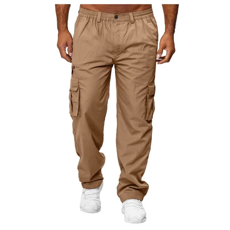 Pantalon travail élastique multi-poches pêche confortable polyvalent hommes outdoor