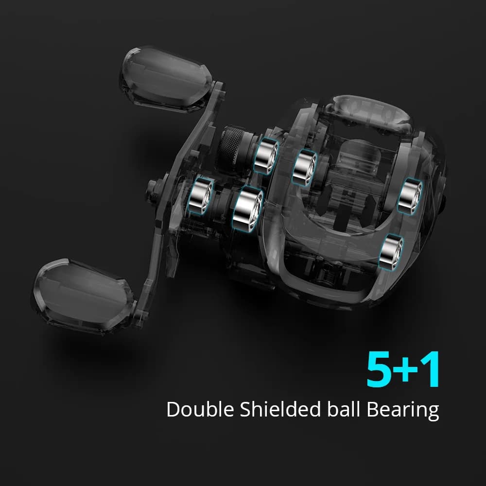 Moulinet Baitcasting KastKing Brutus Frein Magnétique 7.2:1 8kg Drag 5+1BB Pêche Leurres