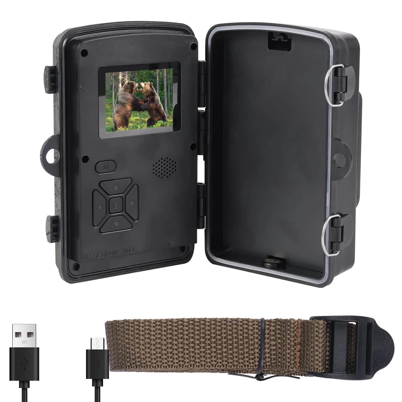 Mini caméra de chasse infrarouge IP66 étanche avec suivi de mouvement - Piège photo compact