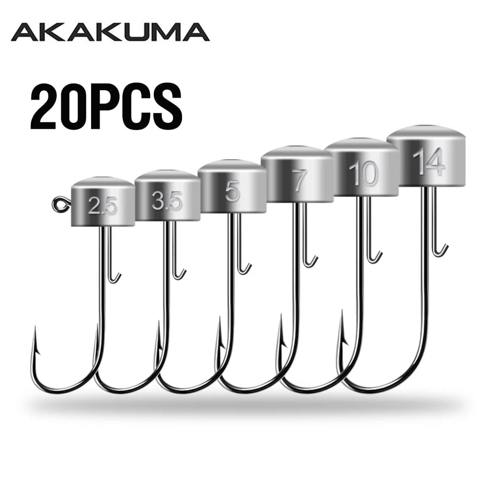 Ned Rig Jig Heads 20pcs - Têtes champignon 2.5-14g pour leurres souples et pêche précise