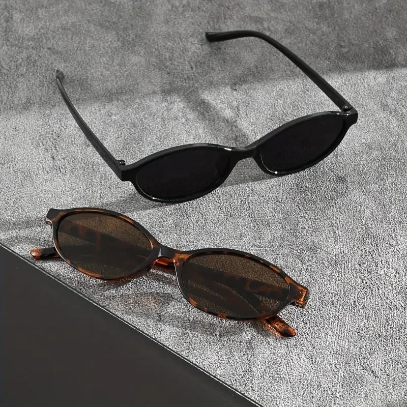 Lunettes ovales style Y2K pour pêche décontractée et photographie - Hommes et femmes