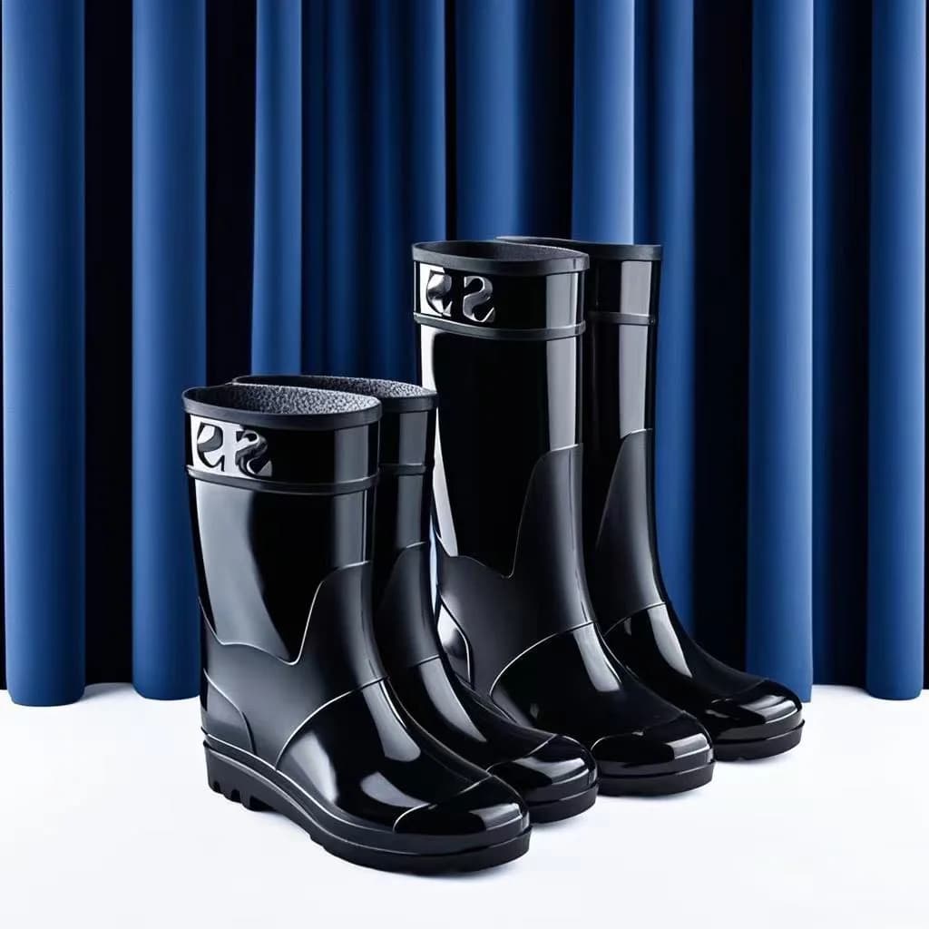 Bottes de pêche homme longue tube doublure polaire imperméables antidérapantes chaussures travail extérieur
