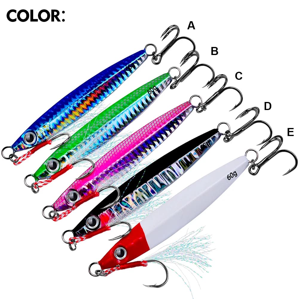Jig métallique PROBEROS 10g à 60g - Leurre bionique réaliste pour pêche mer durable avec design haute performance