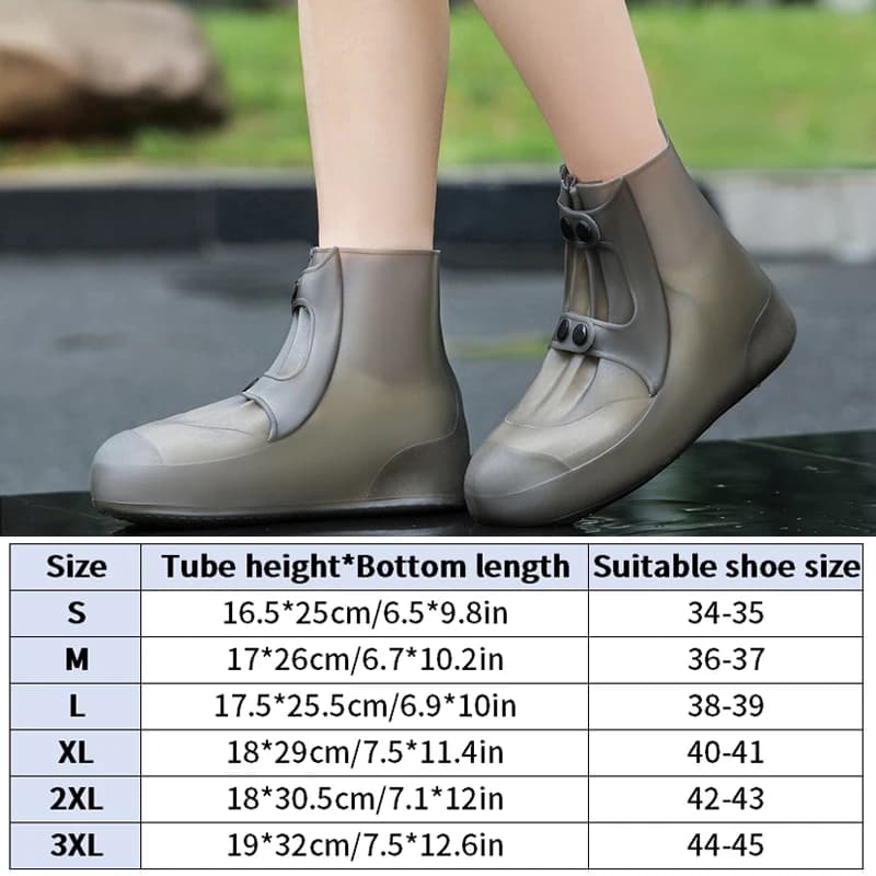 Protège-bottes pluie pliable - Housses antidérapantes PVC pour randonnée et camping étanches