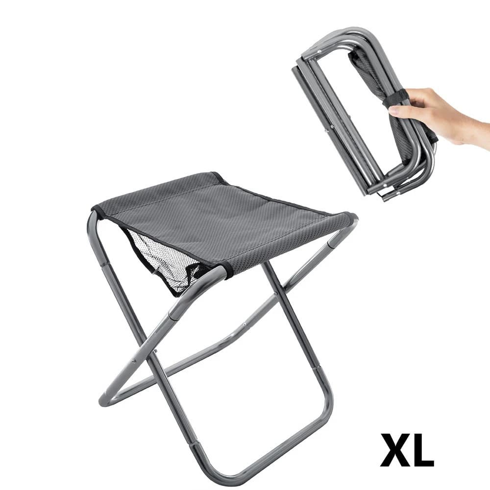 Tabouret aluminium ultra-léger pliant pêche camping - Siège compact randonnée voyage pique-nique