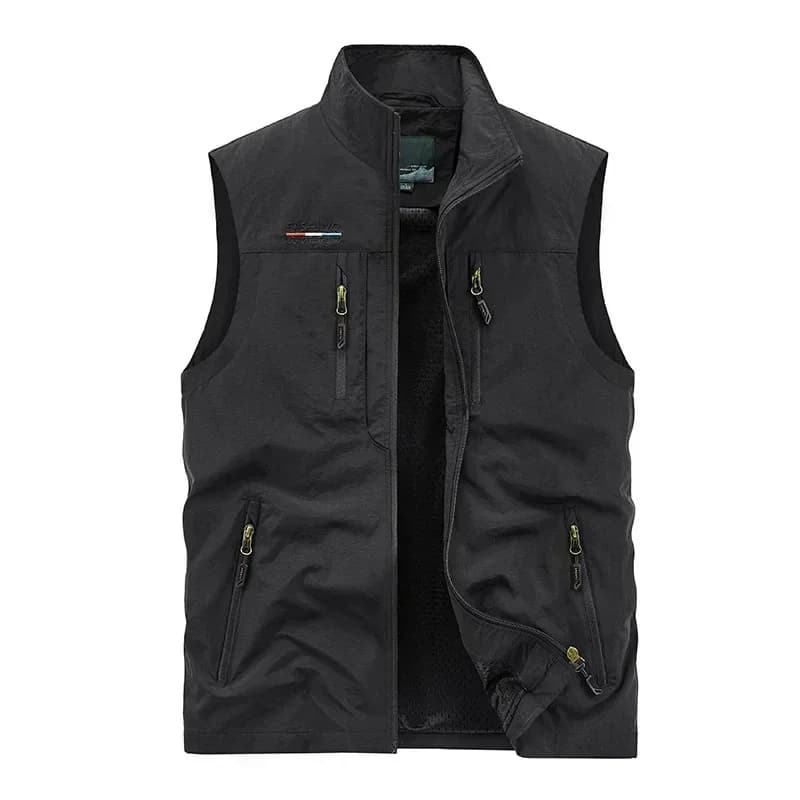 Veste cargo sans manches pêche chasse randonnée 2024 homme photographe camping vêtements travail