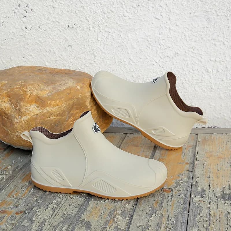 Nouvelles bottes de pluie courtes pour homme - Travail extérieur quatre saisons tendance