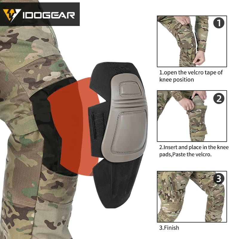 Pantalon tactique IDOGEAR Combat UFS avec protections genoux camouflage pêche chasse outdoor