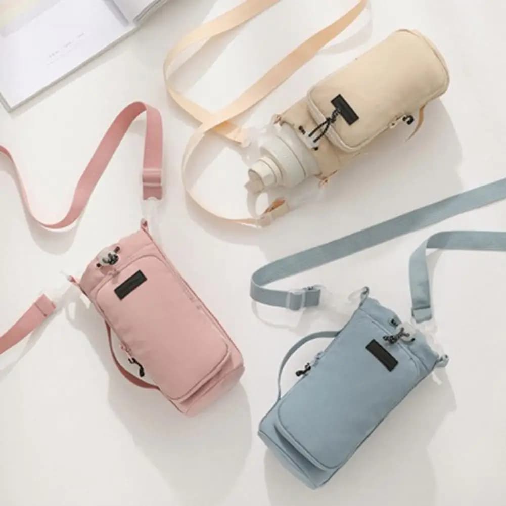 Porte-bouteille d'eau isolé unisexe pour pêche - Sling bag avec poche téléphone et sangle réglable